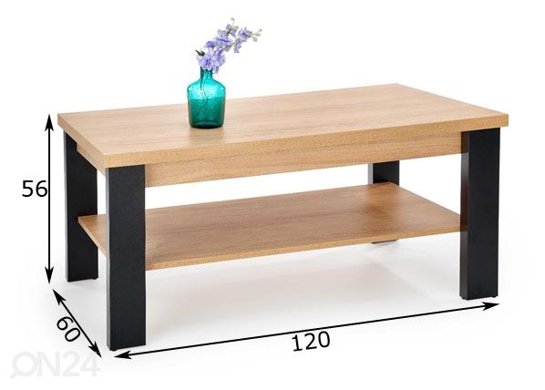 Sohvapöytä 120x60 cm mitat