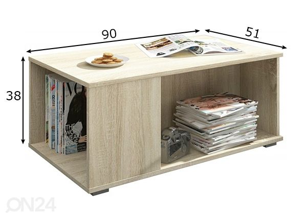 Sohvapöytä mitat