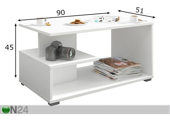 Sohvapöytä mitat