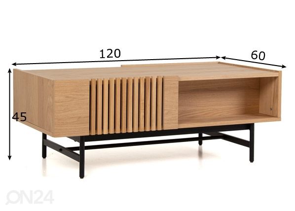 Sohvapöytä mitat