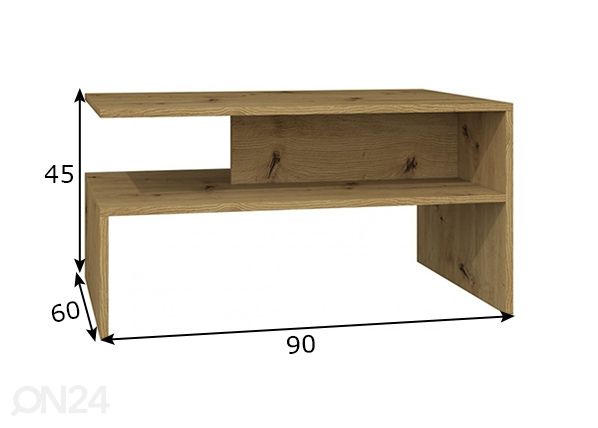 Sohvapöytä mitat