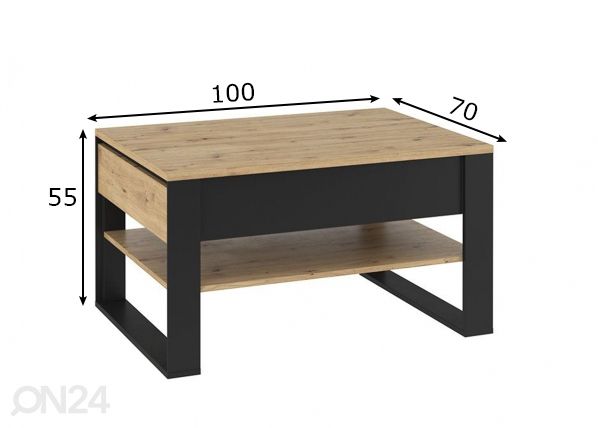 Sohvapöytä mitat