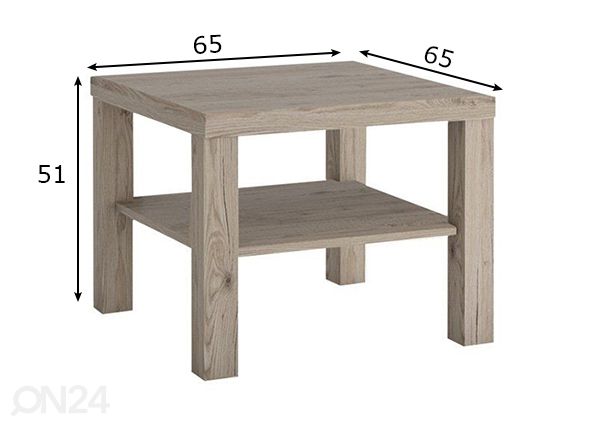 Sohvapöytä mitat