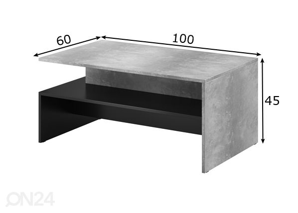 Sohvapöytä mitat