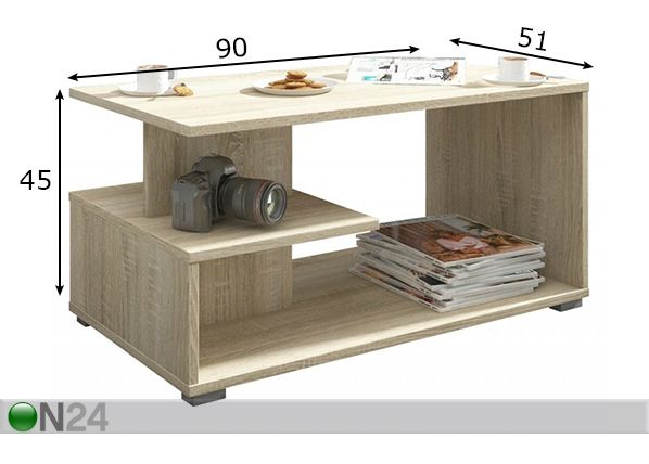 Sohvapöytä mitat