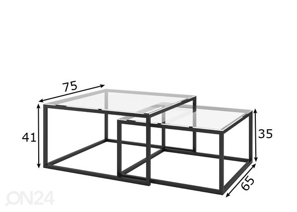Sohvapöytä mitat
