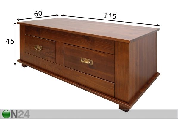 Sohvapöytä 60x115 cm mitat