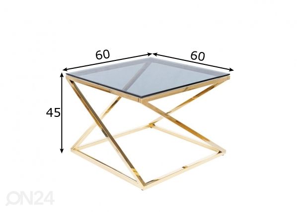 Sohvapöytä 60x60 cm mitat