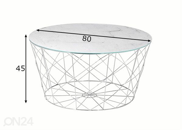 Sohvapöytä 80 cm mitat