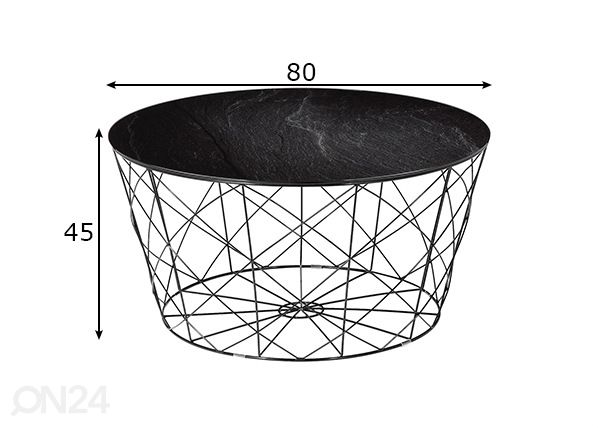 Sohvapöytä 80 cm mitat