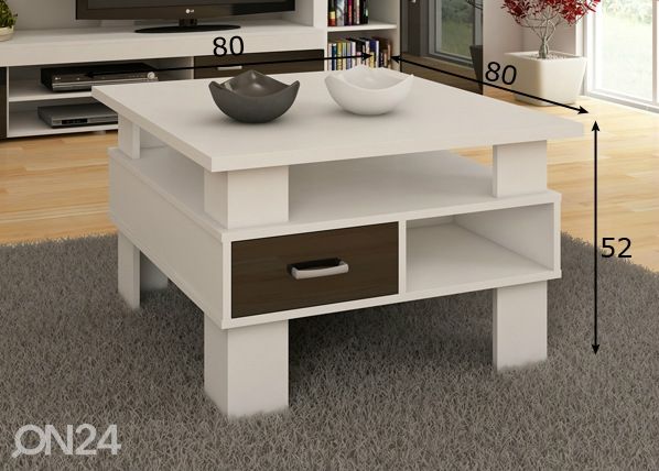 Sohvapöytä 80x80 cm mitat