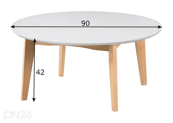 Sohvapöytä ABIN, tammi mitat