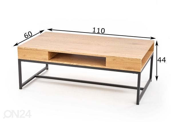 Sohvapöytä Adelle 110x60 cm mitat