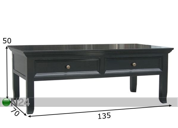 Sohvapöytä ADMIRAL -04 mitat
