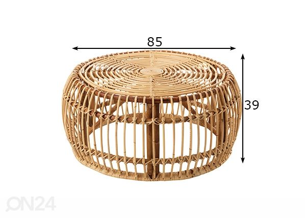 Sohvapöytä Ana Ø 85 cm mitat
