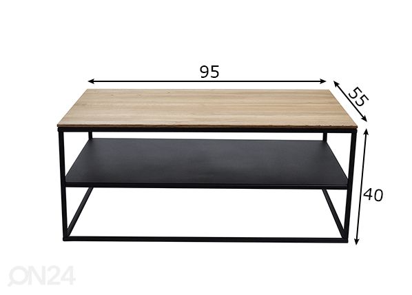 Sohvapöytä Apartment 55x95 cm mitat