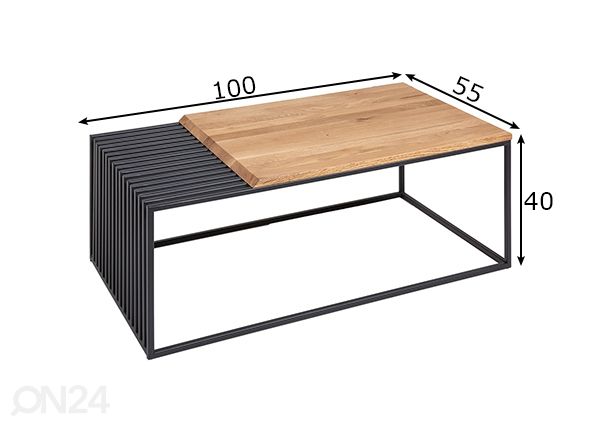 Sohvapöytä Architecture 100x55 cm mitat