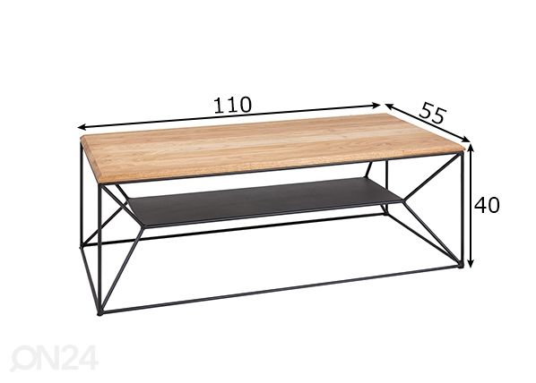 Sohvapöytä Architecture 55x110 cm mitat