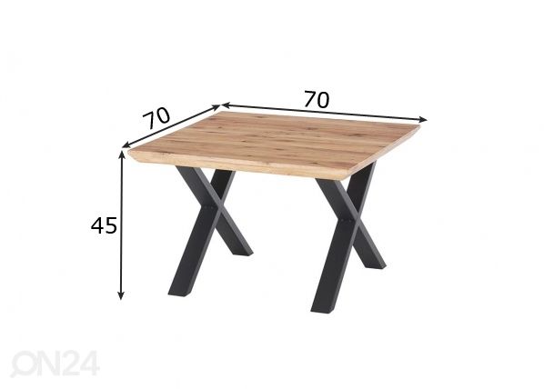 Sohvapöytä Asola mitat