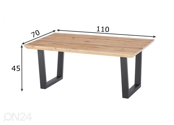 Sohvapöytä Asola mitat