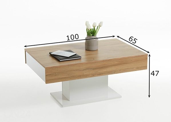 Sohvapöytä Avola 3 100x65 cm mitat