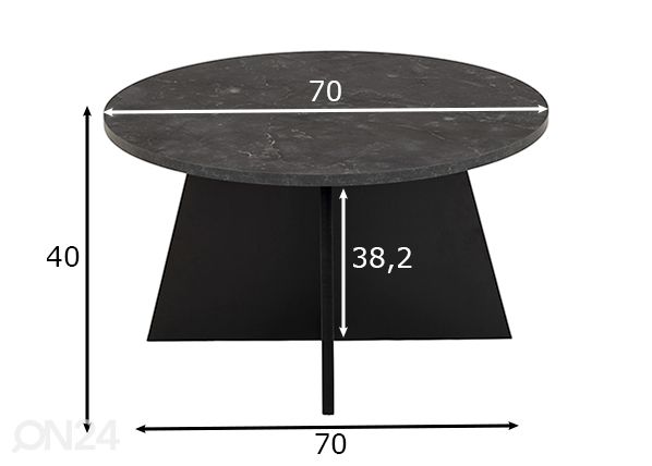 Sohvapöytä Axis mitat