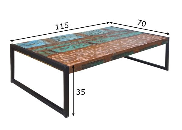 Sohvapöytä BALI 115x70 cm mitat