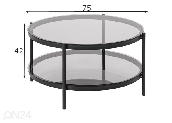 Sohvapöytä Baya Ø 75 cm mitat