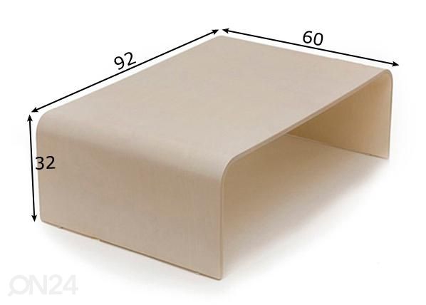 Sohvapöytä BEND1 mitat