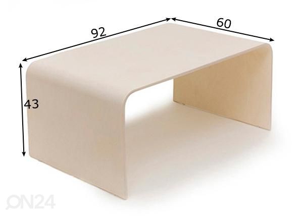 Sohvapöytä BEND2 mitat