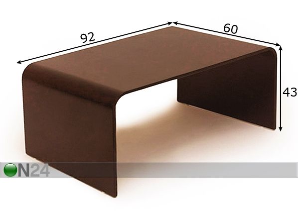 Sohvapöytä BEND2 mitat