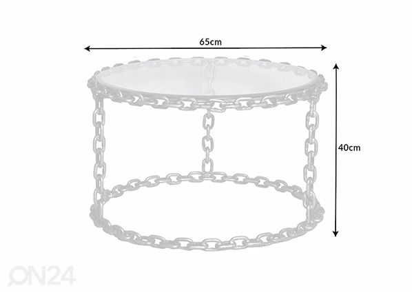 Sohvapöytä Chain mitat