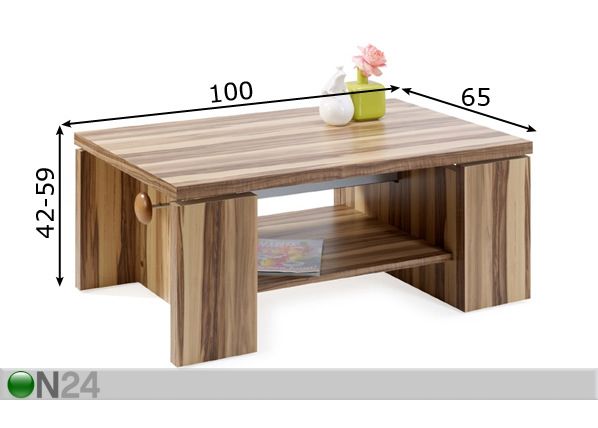 Sohvapöytä CONCEPT mitat