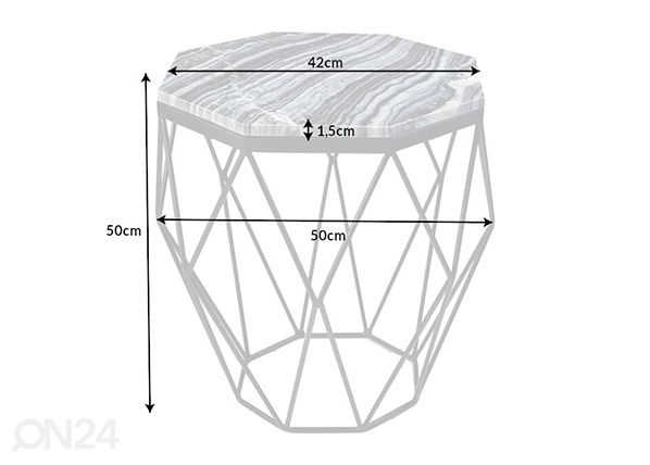Sohvapöytä Diamond mitat
