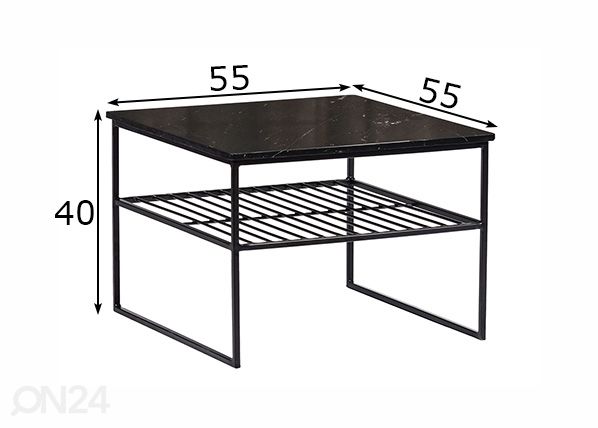 Sohvapöytä Dian 55x55 cm mitat