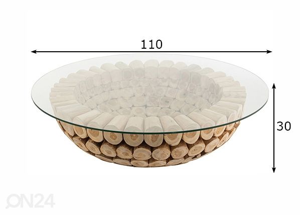 Sohvapöytä Discs Ø 110 cm mitat