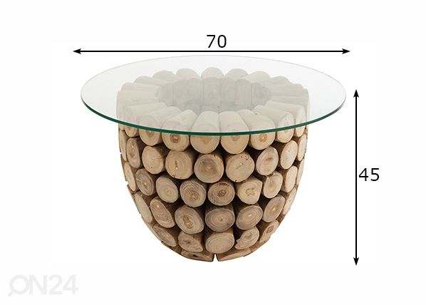Sohvapöytä Discs Ø 70 cm mitat