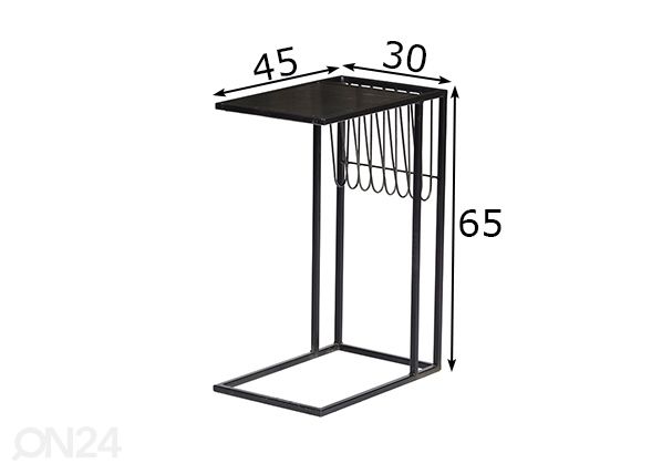 Sohvapöytä Djura 45x30 cm mitat