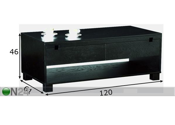 Sohvapöytä DOMINO-2 mitat