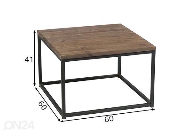 Sohvapöytä Dusky mitat