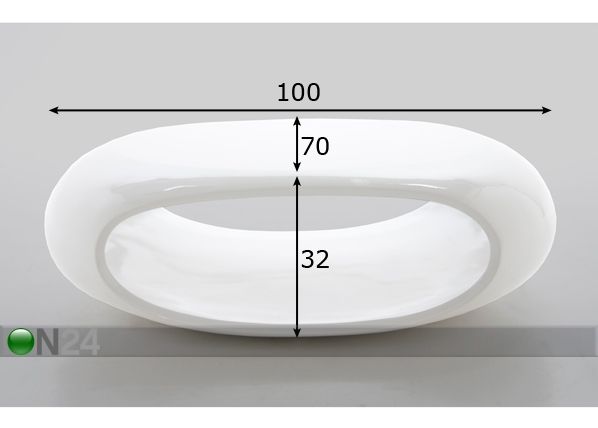Sohvapöytä ELIPTICAL mitat
