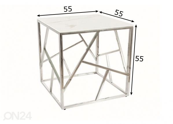 Sohvapöytä Escada 55x55 cm mitat