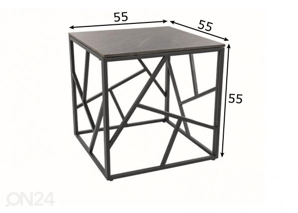 Sohvapöytä Escada 55x55 cm mitat