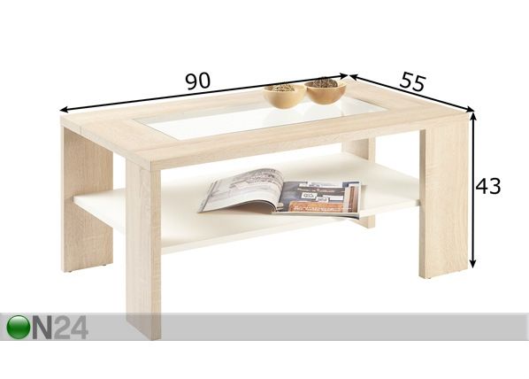 Sohvapöytä FALCO mitat
