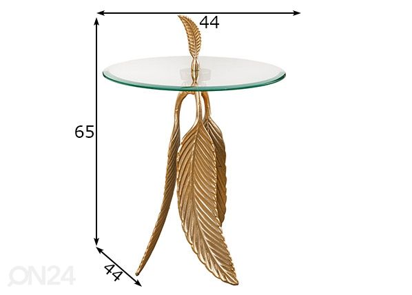 Sohvapöytä Feather Ø 44 cm mitat