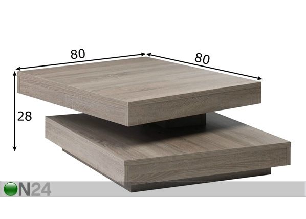 Sohvapöytä FLECTO mitat