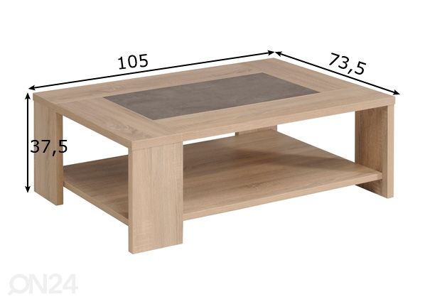 Sohvapöytä FUMAY mitat