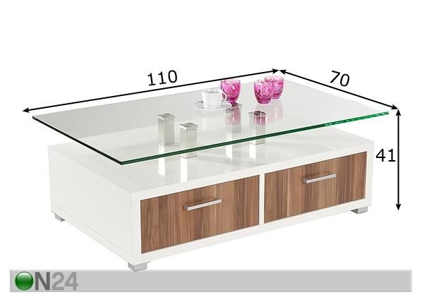 Sohvapöytä FUN 12 mitat