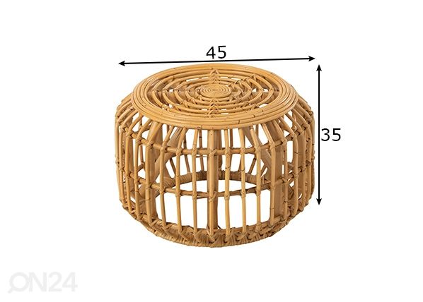 Sohvapöytä Harry Ø 45 cm mitat