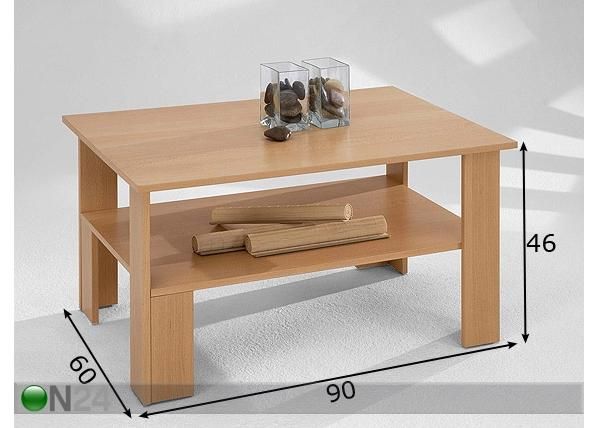 Sohvapöytä HOLLY II mitat